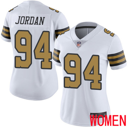 New Orleans Saints Limited White Women Cameron Jordan Jersey NFL Football 94 Rush Vapor Untouchable Jersey